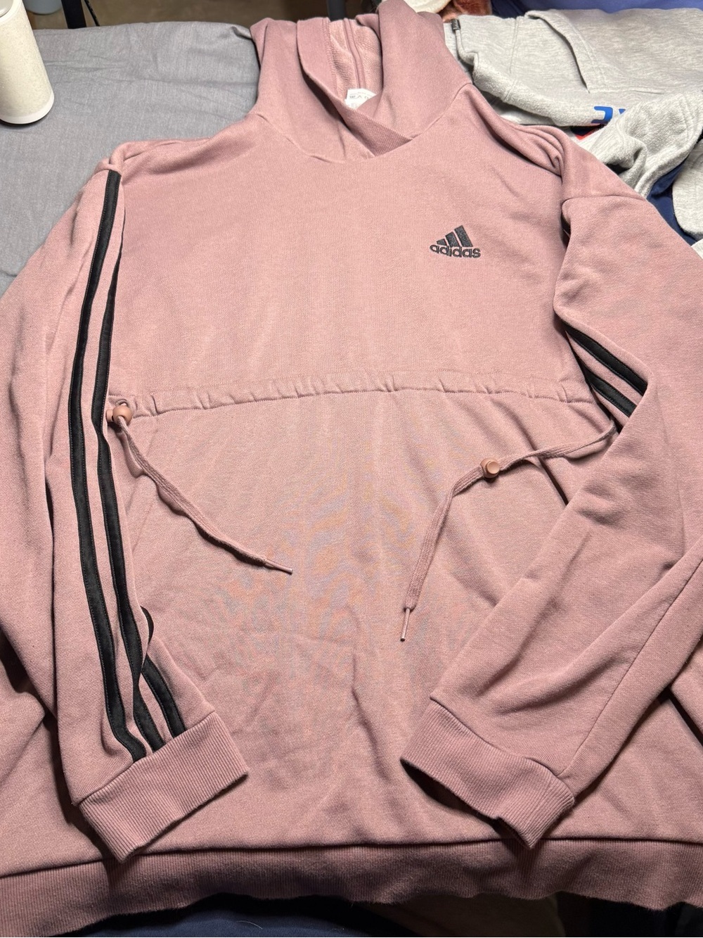 adidas Rose Pink Pullover Hoodie